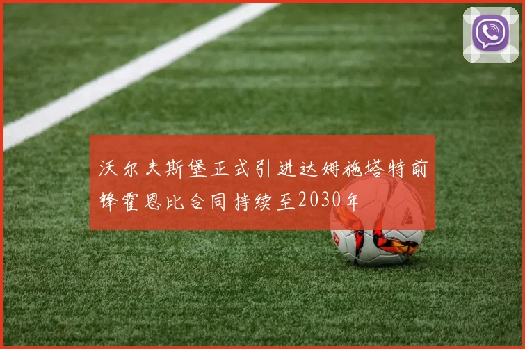 沃尔夫斯堡正式引进达姆施塔特前锋霍恩比合同持续至2030年